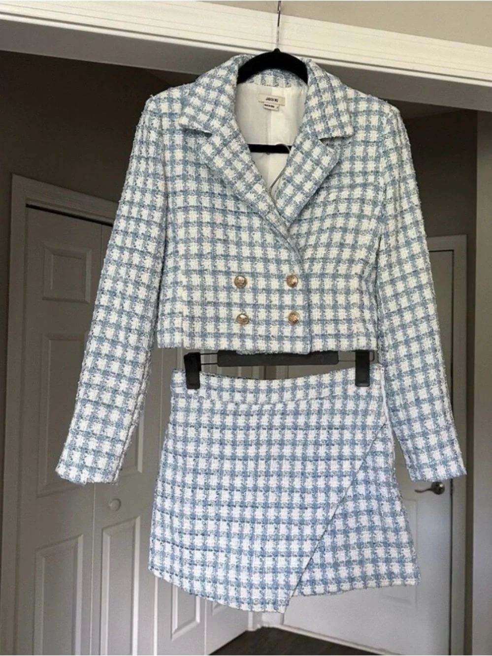 Cropped Jason Wu Two-Piece Set in Light Blue